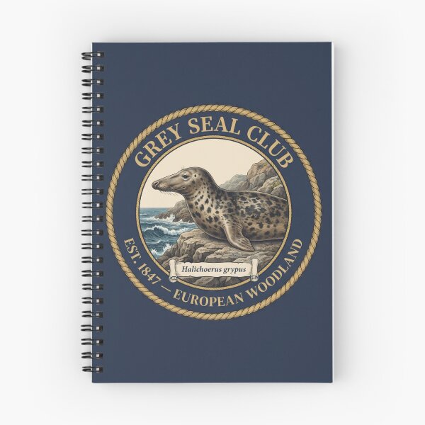 Item preview, Grey Seal Club Vintage Badge European Wildlife designed and sold by CalmCapy Co.