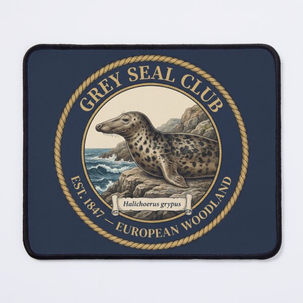 Item preview, Grey Seal Club Vintage Badge European Wildlife designed and sold by CalmCapy Co.