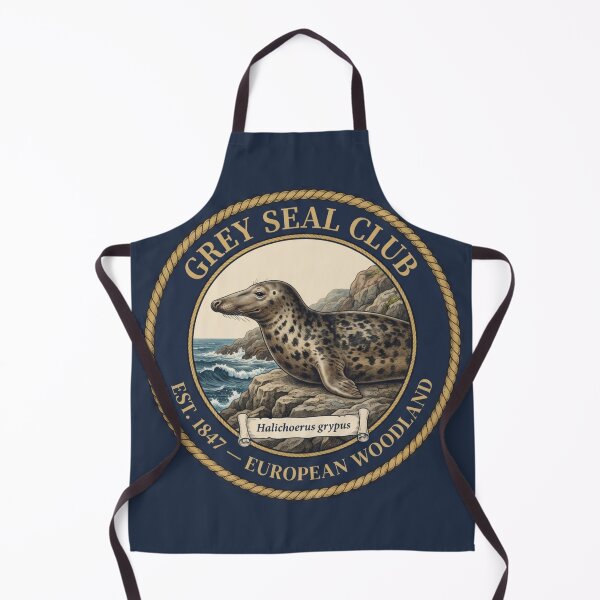 Item preview, Grey Seal Club Vintage Badge European Wildlife designed and sold by CalmCapy Co.