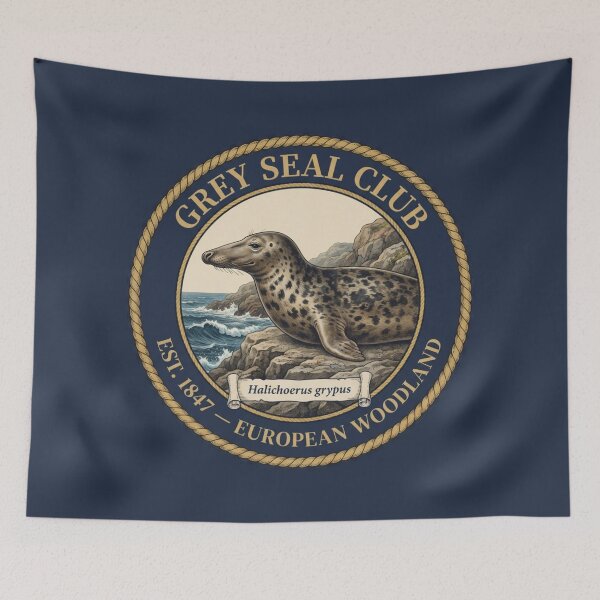 Item preview, Grey Seal Club Vintage Badge European Wildlife designed and sold by CalmCapy Co.