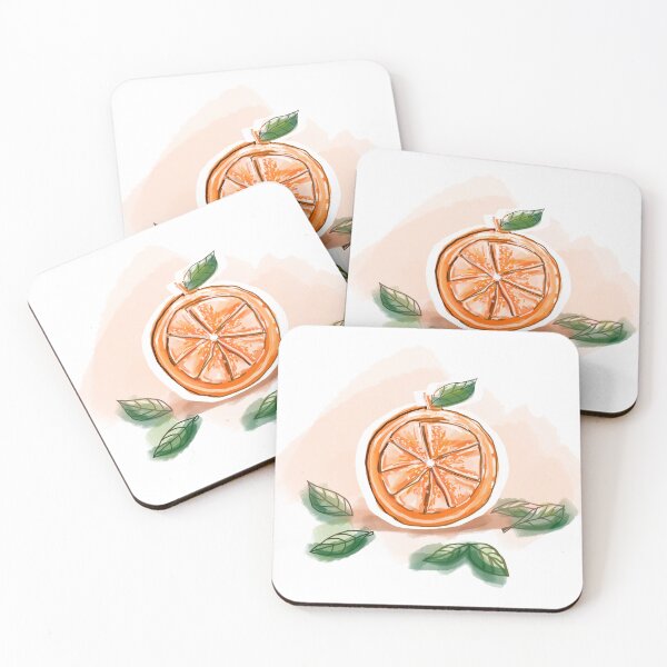 Item preview, A fresh watercolor orange slice designed and sold by Cloud-Siren.