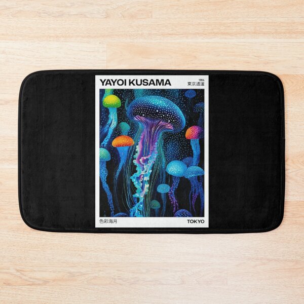 Item preview, Yayoi Kusama Jellyfish Poster 1984 - Vibrant Colorful Jellyfish Wall Art Print, Tokyo Ocean Decor designed and sold by MorningJoco.