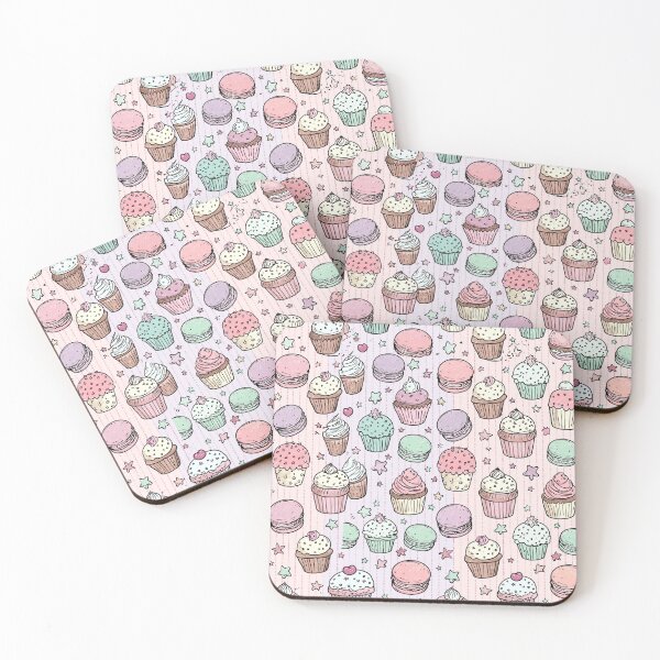 Item preview, Sweet Cupcakes and Macarons Pastry Bakery Pattern designed and sold by VectorForge.