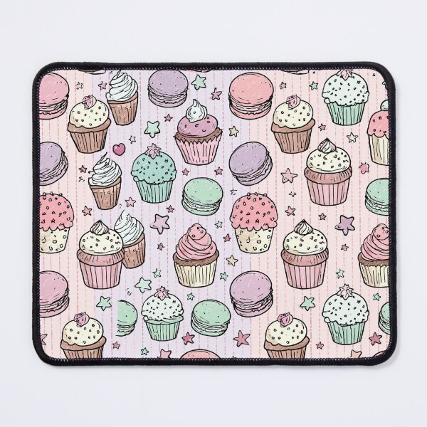 Item preview, Sweet Cupcakes and Macarons Pastry Bakery Pattern designed and sold by VectorForge.