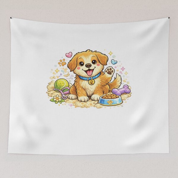 Item preview, Friendly Puppy Cute Dog Kawaii Puppy Lover Vinyl Decal designed and sold by MR4me.