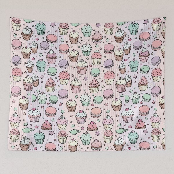 Item preview, Sweet Cupcakes and Macarons Pastry Bakery Pattern designed and sold by VectorForge.