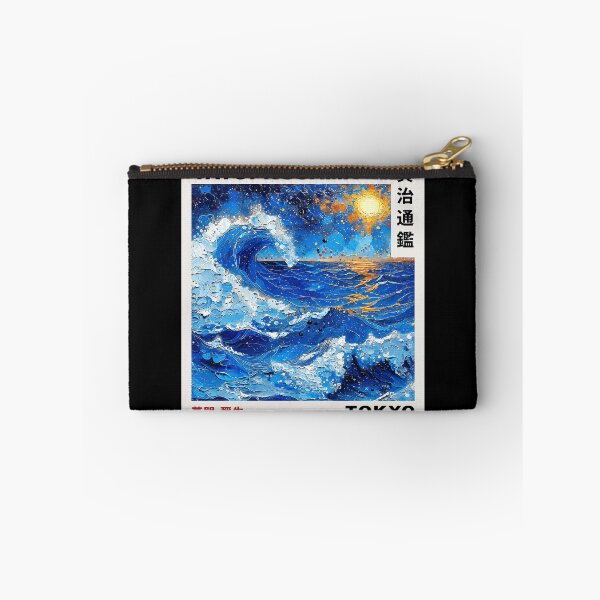 Item preview, Yayoi Kusama Blue Ocean Wave Poster 1995 - Dramatic Sea Landscape Wall Art Print, Tokyo Art Decor designed and sold by HappyGrandmaUB.
