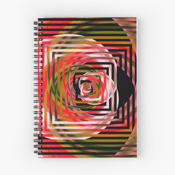 Item preview, Abstract Spiral Squares – Vibrant Geometric Optical Illusion designed and sold by ScreenPin.