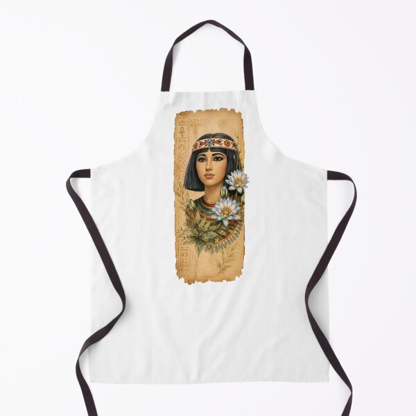 Item preview, Egyptian Queen Nofret Watercolor Art | Ancient Egyptian Lotus Floral Portrait | Botanical Egyptian Queen Illustration,Vintage Papyrus designed and sold by TuyaArts.