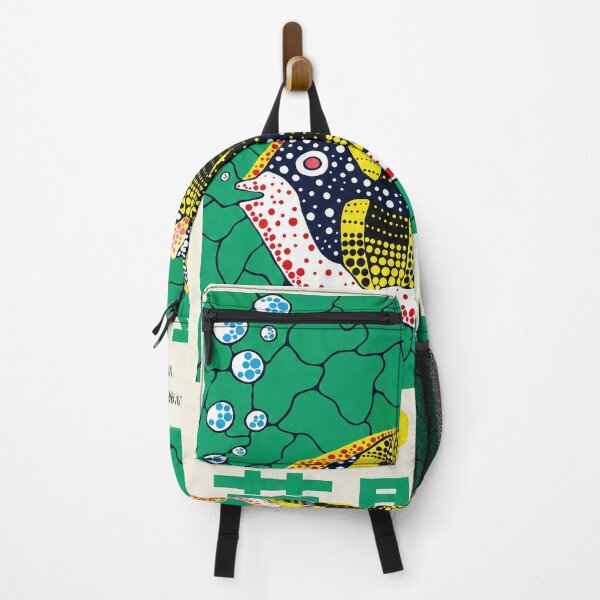 Item preview, Yayoi Kusama Striped Fish Poster - Colorful Polka Dot Fish Wall Art Print, Paris Museum Edition designed and sold by scrambledpeg.