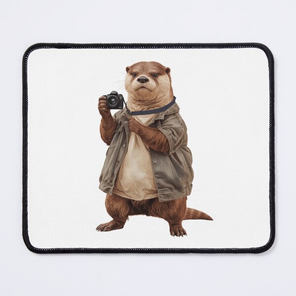 Item preview, Sea Otter Photographer Holding a Camera in Field Jacket designed and sold by VeloraCrafts.
