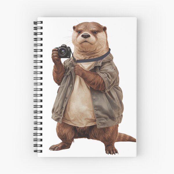 Item preview, Sea Otter Photographer Holding a Camera in Field Jacket designed and sold by VeloraCrafts.