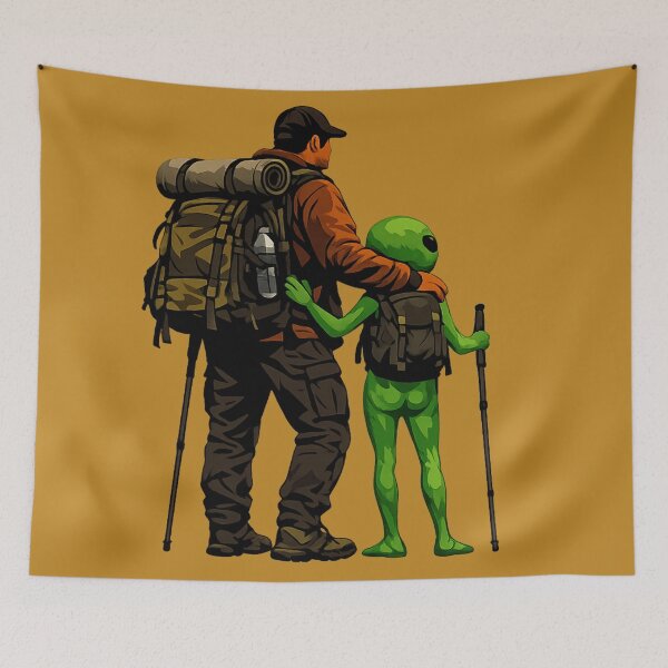 Item preview, Alien and the Hiker designed and sold by banoidz.
