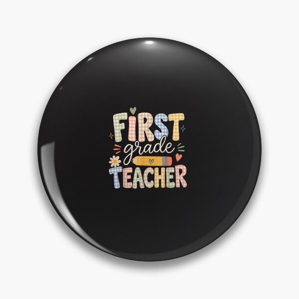 Item preview, First Grade Teacher Gingham Back to School Cute Classroom Design designed and sold by kiralynstration.