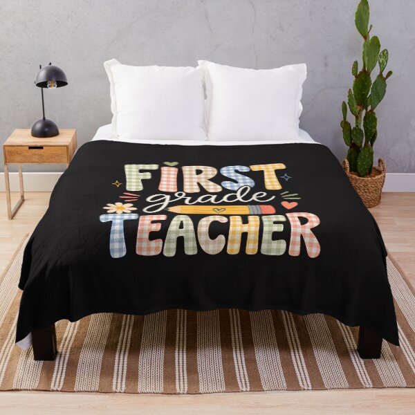 Item preview, First Grade Teacher Gingham Back to School Cute Classroom Design designed and sold by kiralynstration.