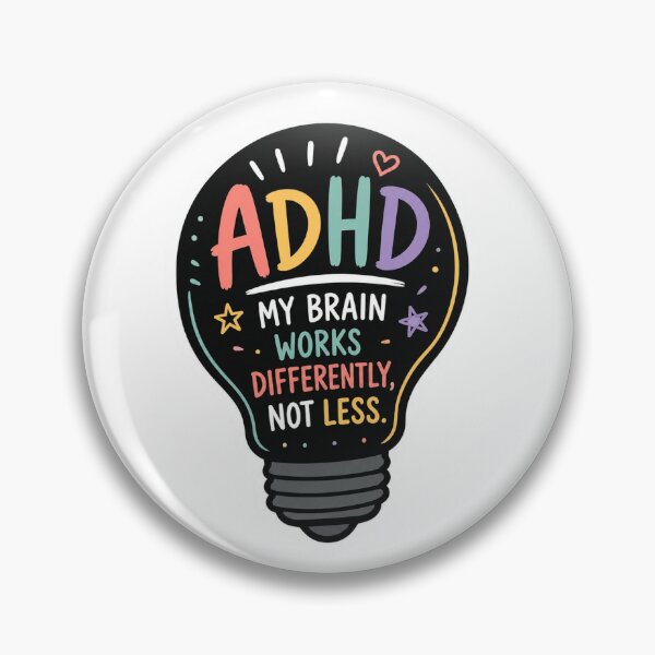 Item preview, ADHD My Brain Works Differently Not Less | Neurodiversity Awareness | ADHD Pride | Mental Health | Neurodivergent Gift designed and sold by Pixanova.