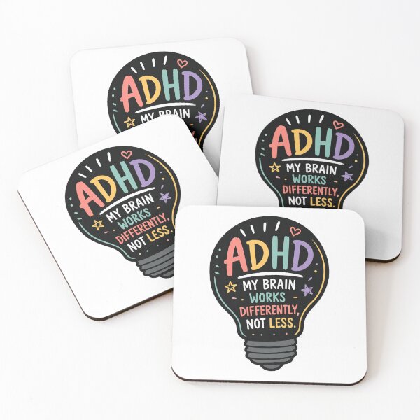 Item preview, ADHD My Brain Works Differently Not Less | Neurodiversity Awareness | ADHD Pride | Mental Health | Neurodivergent Gift designed and sold by Pixanova.