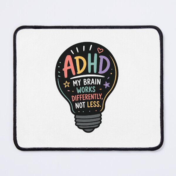 Item preview, ADHD My Brain Works Differently Not Less | Neurodiversity Awareness | ADHD Pride | Mental Health | Neurodivergent Gift designed and sold by Pixanova.