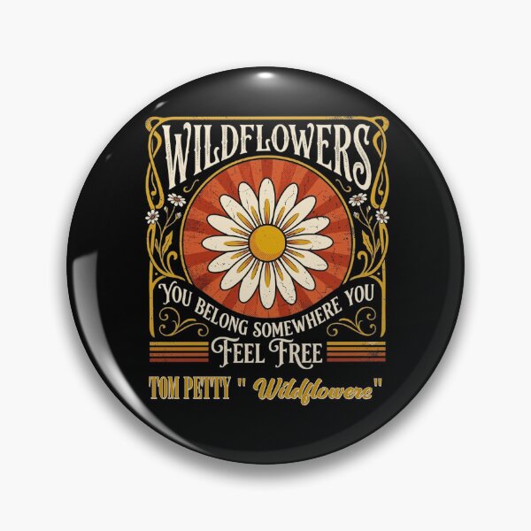 Item preview,  Wildflowers Rock Singer Vintage Retro designed and sold by pipiapett.