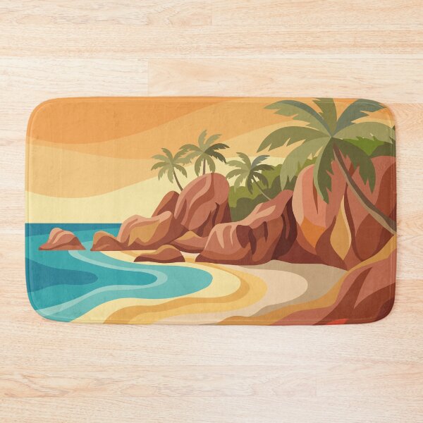 Item preview, Seychelles Island Illustration designed and sold by Marina Germain.