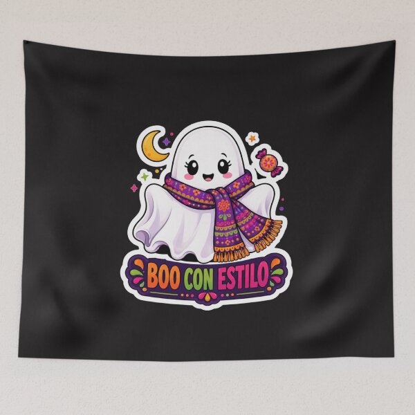 Item preview, Boo Con Estilo Lindo Fantasma Halloween Fiesta Español Diseño designed and sold by kiralynstration.