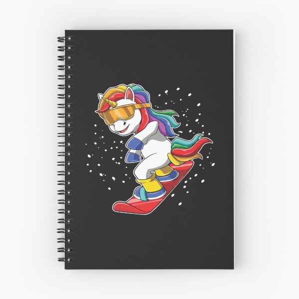 Item preview, Funny Snowboarding Unicorn Winter Sports Rainbow Snow Rider Design   designed and sold by kiralynstration.