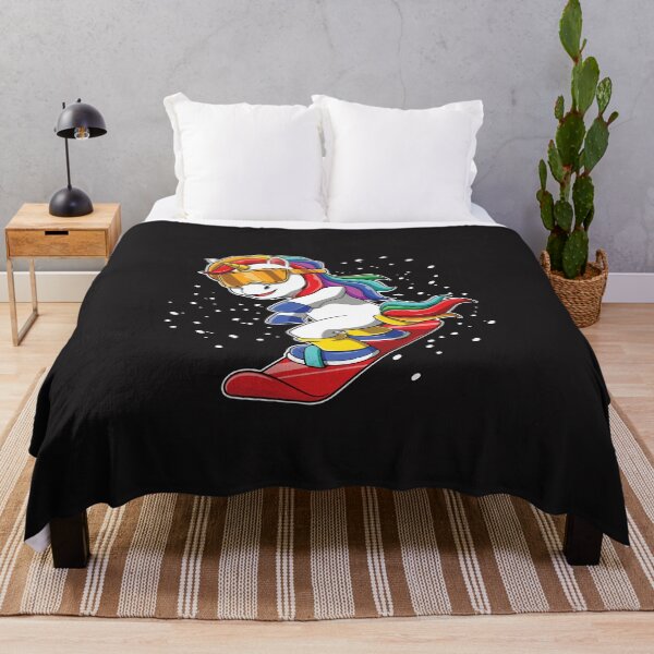 Item preview, Funny Snowboarding Unicorn Winter Sports Rainbow Snow Rider Design designed and sold by kiralynstration.