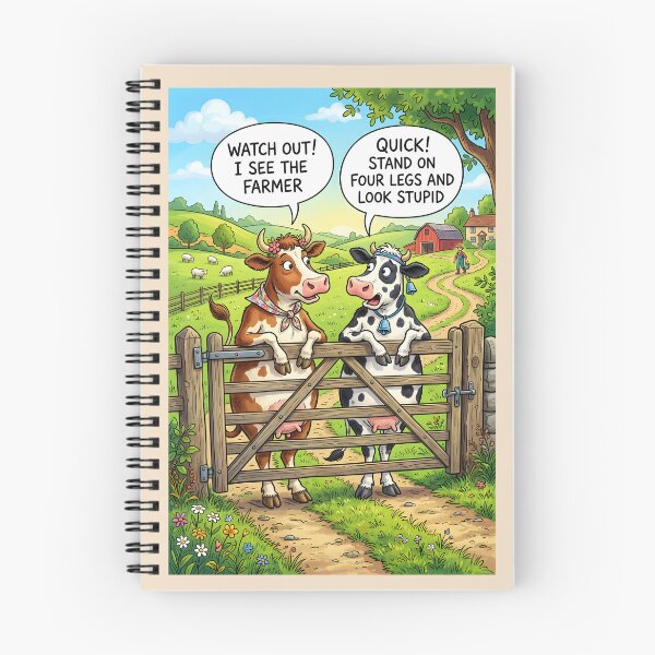 Item preview, talking cows on two legs at the gate designed and sold by Museum Of Non-Existing Art.