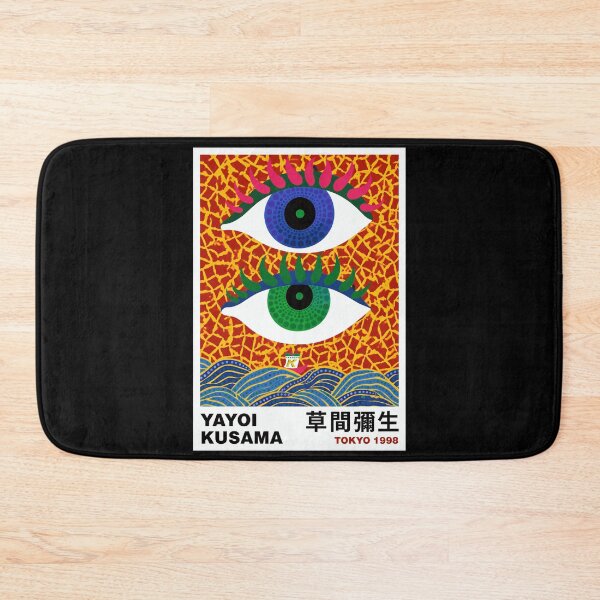 Item preview, Yayoi Kusama Eyes Poster 1998 - Iconic Blue Green Eye Wall Art Print, Tokyo Red Net Decor designed and sold by HappyGrandmaUB.