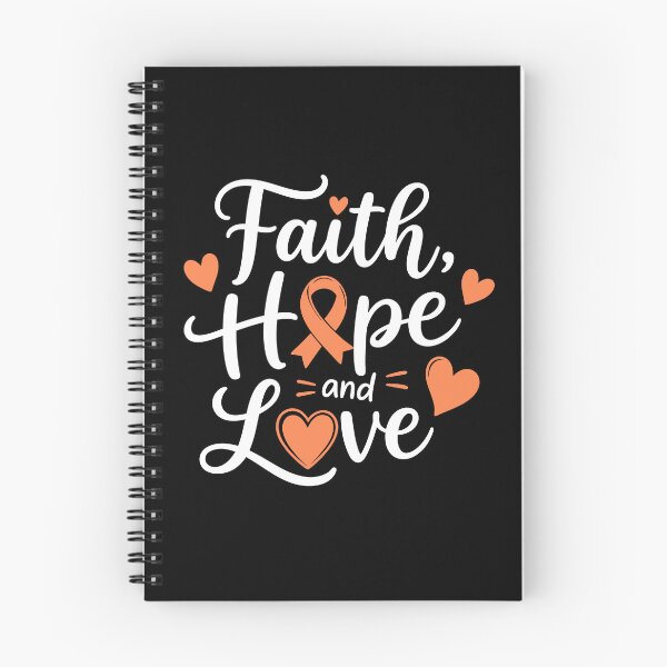 Item preview, Faith Hope Love Orange Ribbon Leukemia & Uterine Cancer Awareness designed and sold by teeperfect.