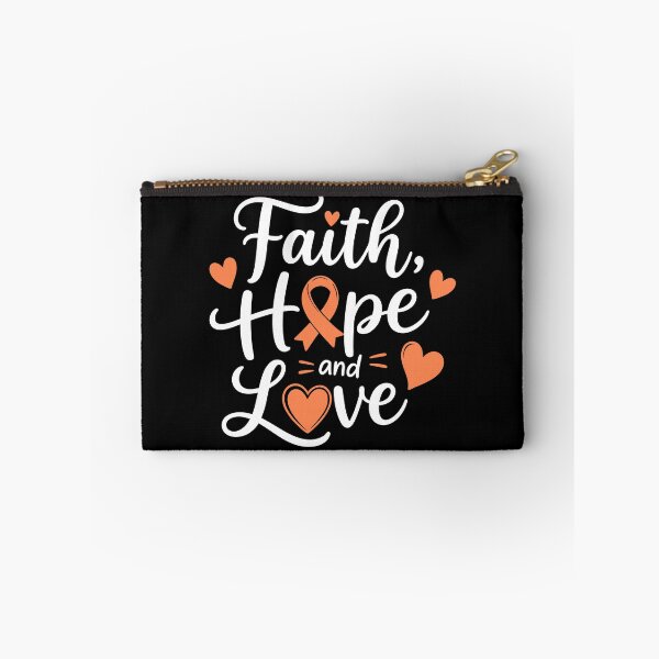 Item preview, Faith Hope Love Orange Ribbon Leukemia & Uterine Cancer Awareness designed and sold by teeperfect.