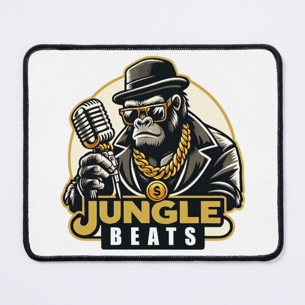 Item preview, Jungle Beats Gorilla DJ Retro Hip Hop Logo | Cool Rap Ape Streetwear designed and sold by Rocket&Stars.