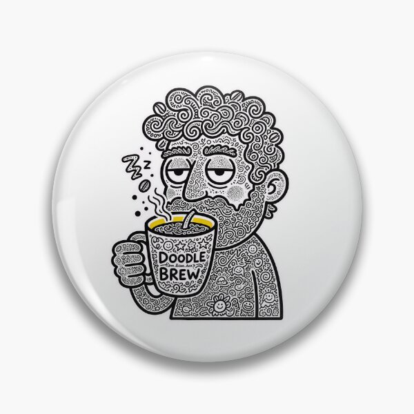 Artikelvorschau, Gekritzelte Kaffeeliebhaber-Figur entworfen und verkauft von HoloHugDesigns.