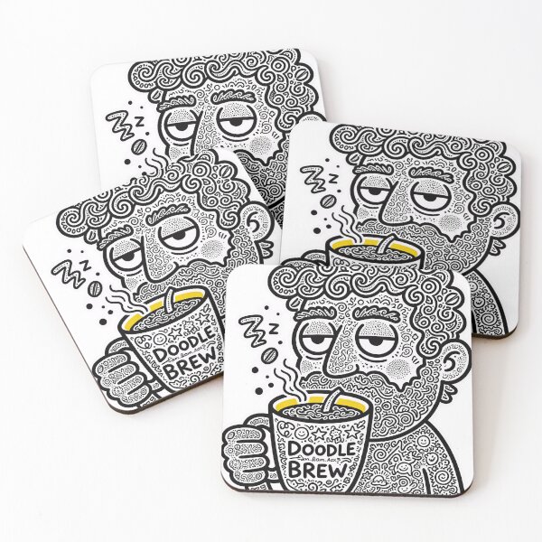 Item preview, Doodle Coffee Lover Character designed and sold by HoloHugDesigns.
