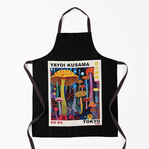 Item preview, Yayoi Kusama Mushroom Forest Poster 1995 - Vibrant Colorful Mushroom Wall Art Print, Tokyo Psychedelic Decor designed and sold by scrambledpeg.