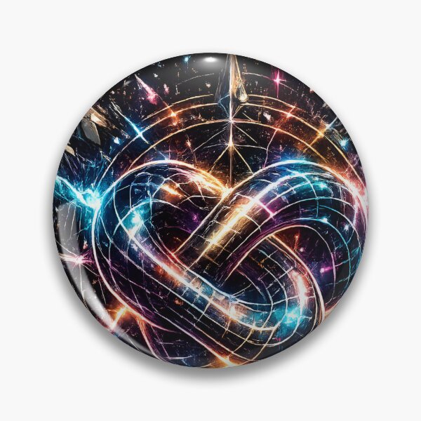 Item preview, Sacred Geometry Torus Knot Neon Aura Artwork designed and sold by RiteshCenter .