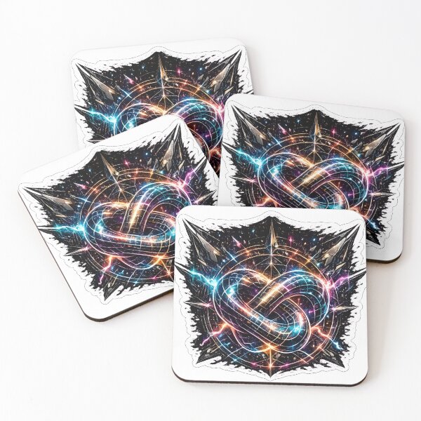Item preview, Sacred Geometry Torus Knot Neon Aura Artwork designed and sold by RiteshCenter .