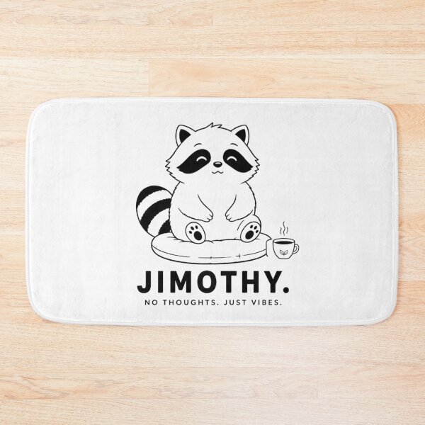 Item preview, Jimothy The Raccoon | NO THOUGHTS. JUST VIBES | Funny Minimalist Animal Design designed and sold by Cavalier-org.