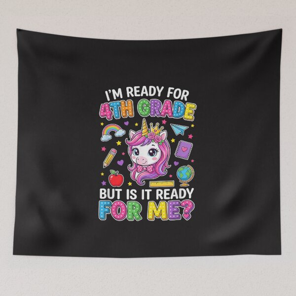 Item preview, I'm Ready For 4th Grade Unicorn Funny First Day of School Design designed and sold by kiralynstration.