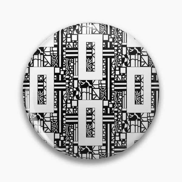 Item preview, Black and White Geometric Abstract Pattern designed and sold by GTeoArt.