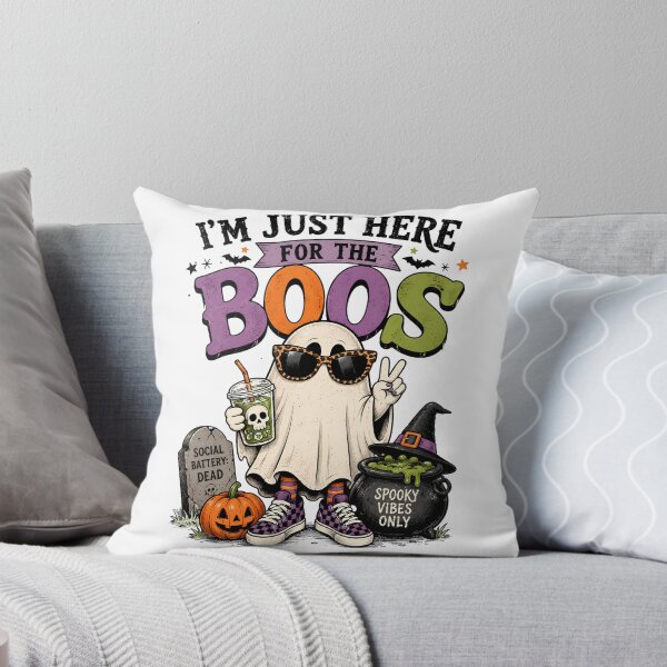 Item preview, I'm Just Here For The Boos Funny Ghost Halloween Design designed and sold by madebymayberry.