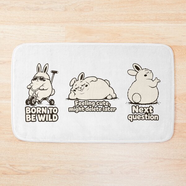 Item preview, Funny Bunny Sticker Pack — Feeling Cute & Born To Be Wild — Cute Sarcastic Sheet designed and sold by MalisoStickers.