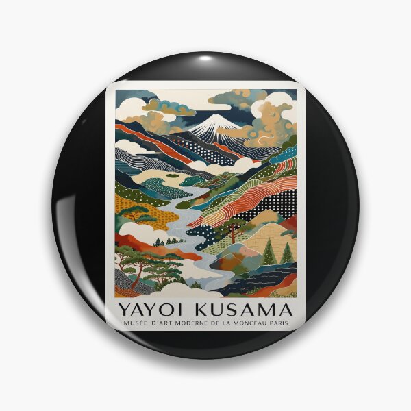 Item preview, Yayoi Kusama Mount Fuji Poster - Colorful Stylized Japanese Landscape Wall Art Print, Paris Museum Edition designed and sold by MorningJoco.