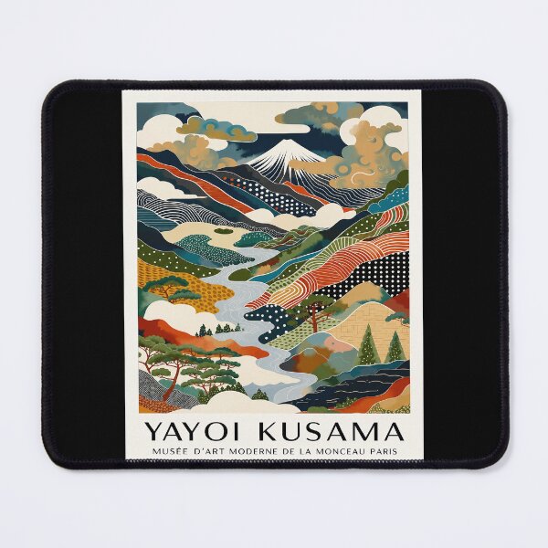 Item preview, Yayoi Kusama Mount Fuji Poster - Colorful Stylized Japanese Landscape Wall Art Print, Paris Museum Edition designed and sold by MorningJoco.