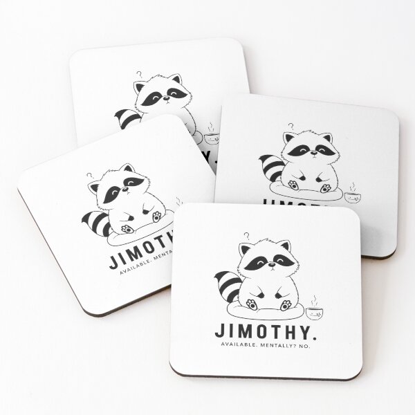 Item preview, Jimothy The Raccoon | AVAILABLE.  MENTALLY? NO. | Funny Minimalist Animal Design designed and sold by Cavalier-org.