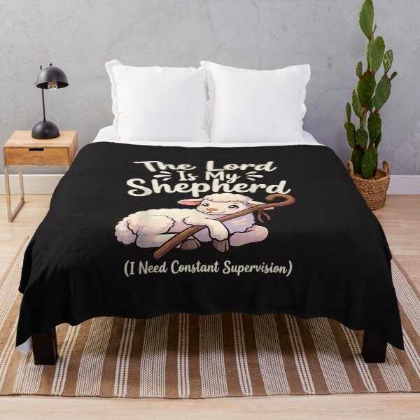 Item preview, The Lord Is My Shepherd I Need Constant Supervision Funny Christian Design designed and sold by kiralynstration.
