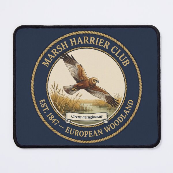 Item preview, Marsh Harrier Club Vintage Badge Wetland Wildlife designed and sold by CalmCapy Co.