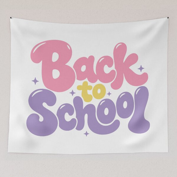 Item preview, Back to School Retro Groovy Pastel Typography Design designed and sold by station-one.