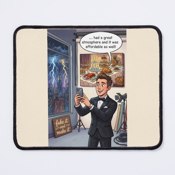 Item preview, Influencer Faking a Meal at a Restaurant designed and sold by Museum Of Non-Existing Art.