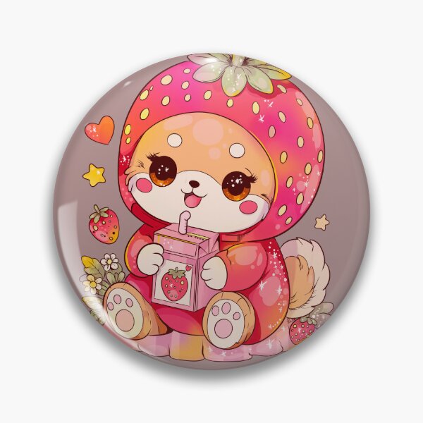 Item preview, Kawaii strawberry corgi - cute fruity animal with juice box designed and sold by marlenaki.